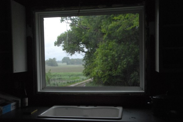 The kitchen window after installation.